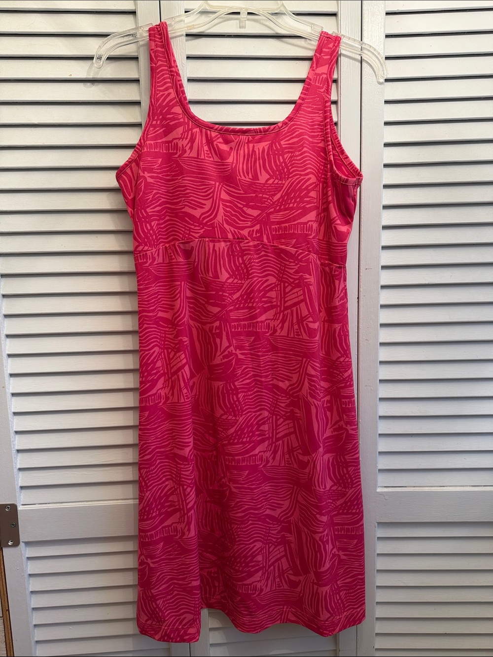 Columbia Hot Pink Patterned Midi Tank Dress